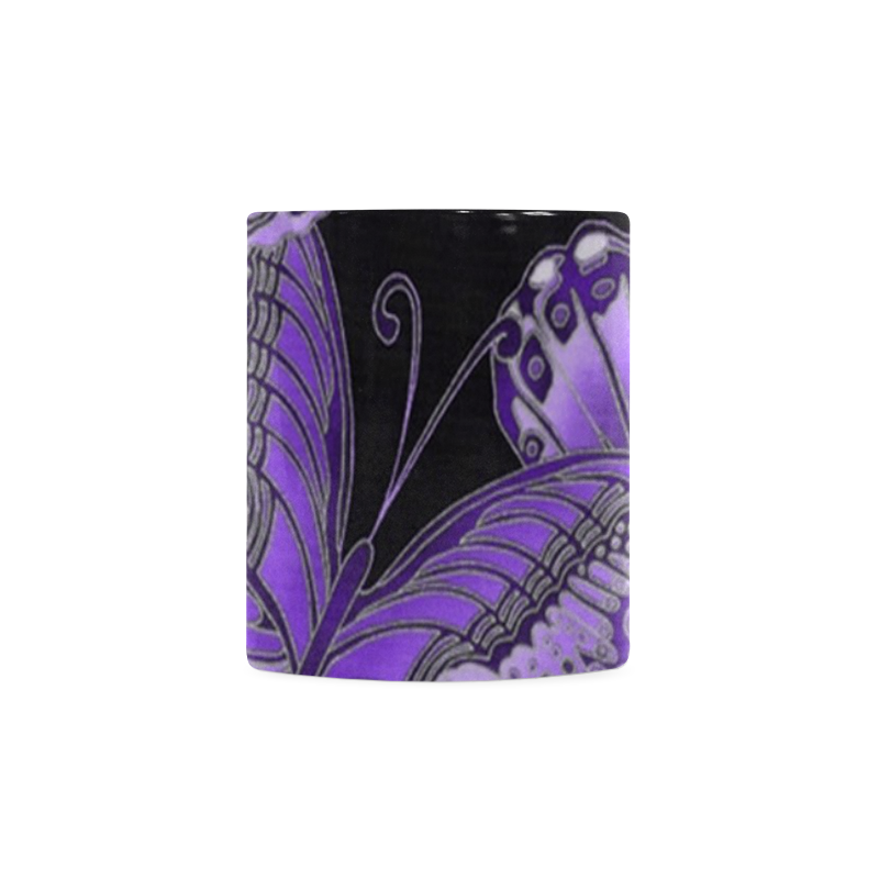Purple Butterfly Pattern White Mug(11OZ)
