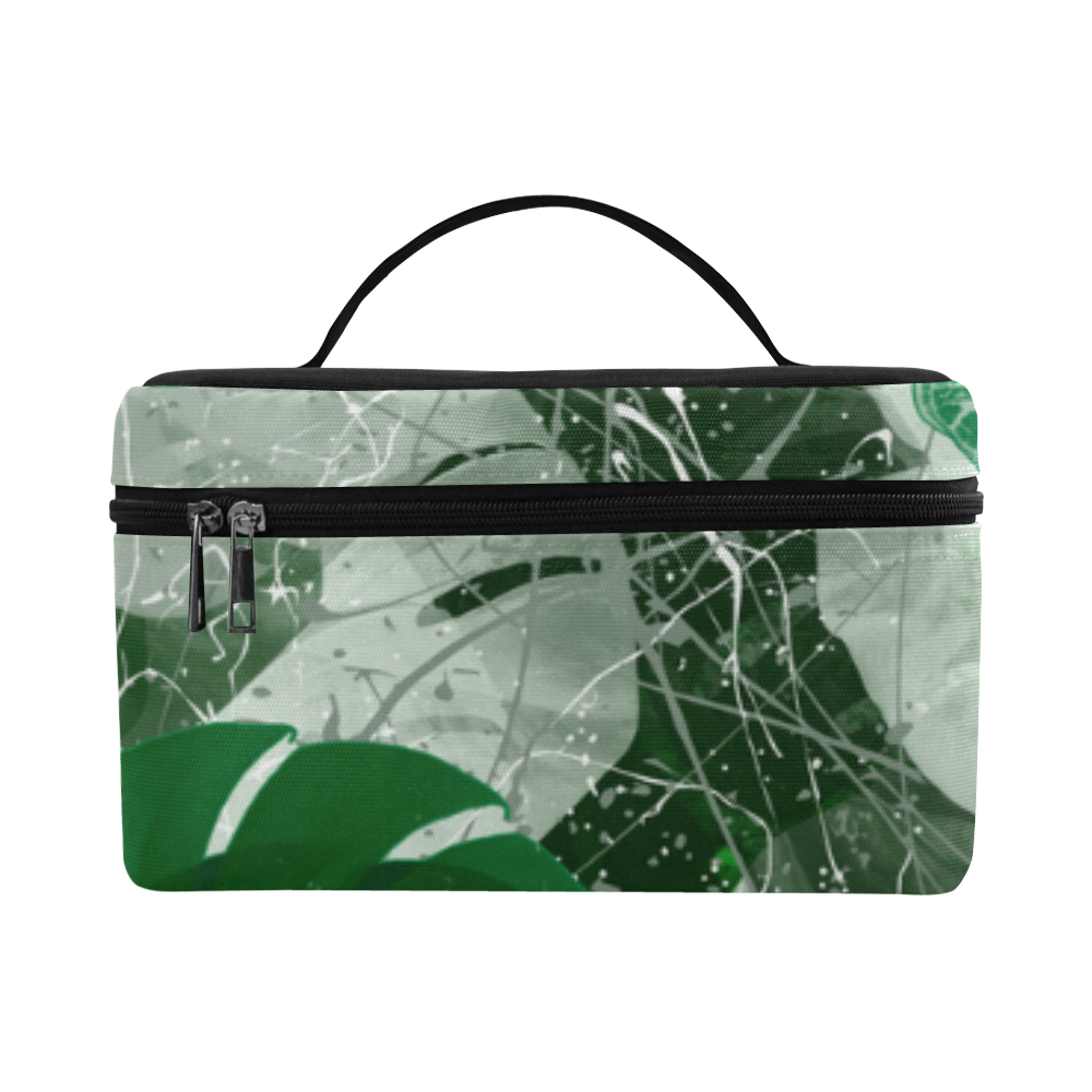 Tropical leaves Cosmetic Bag/Large (Model 1658)
