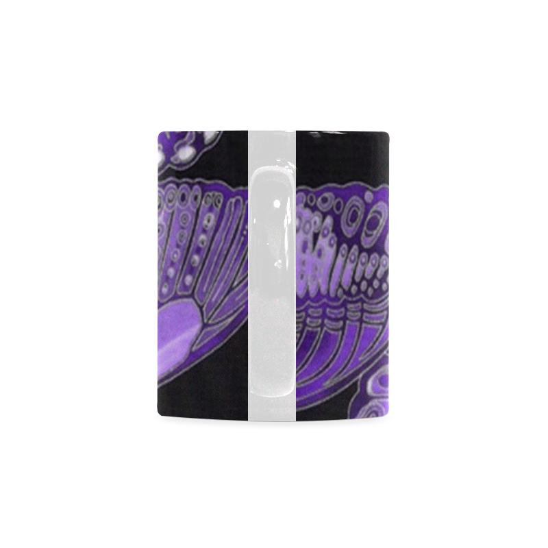 Purple Butterfly Pattern White Mug(11OZ)