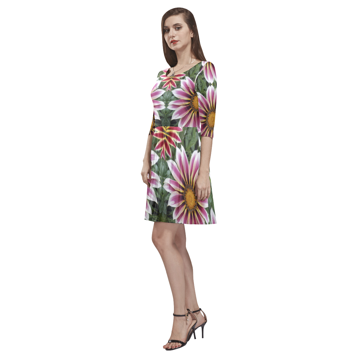 Hereford Tethys Half-Sleeve Skater Dress(Model D20)