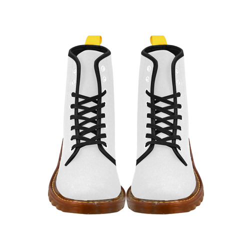 Winter White with Midnight Black Trim Martin Boots For Men Model 1203H
