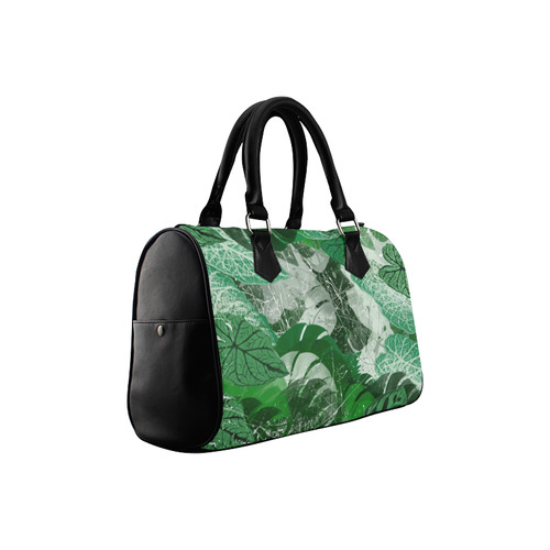 Tropical leaves Boston Handbag (Model 1621)