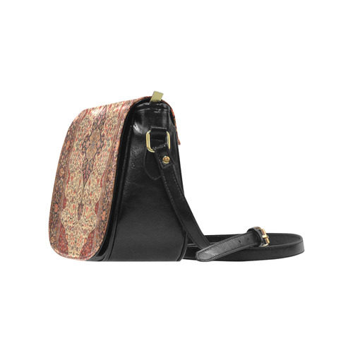 Persian Carpet Oriental Antique Rug Pattern Classic Saddle Bag/Small (Model 1648)