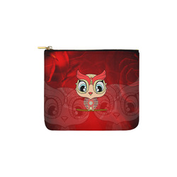 Cute owl, mandala design colorful Carry-All Pouch 6''x5''