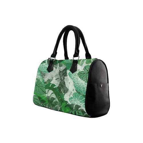 Tropical leaves Boston Handbag (Model 1621)