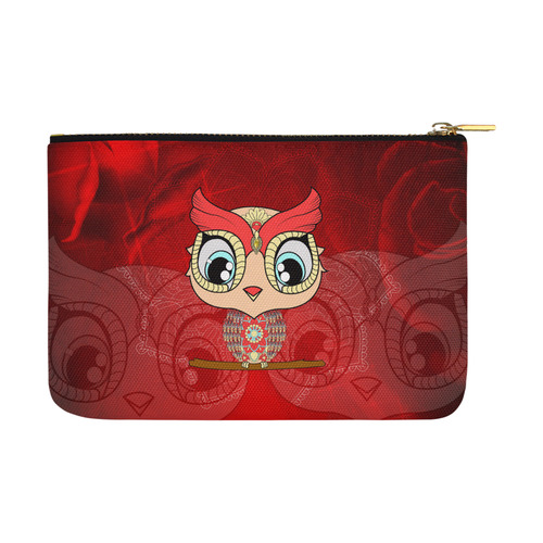 Cute owl, mandala design colorful Carry-All Pouch 12.5''x8.5''