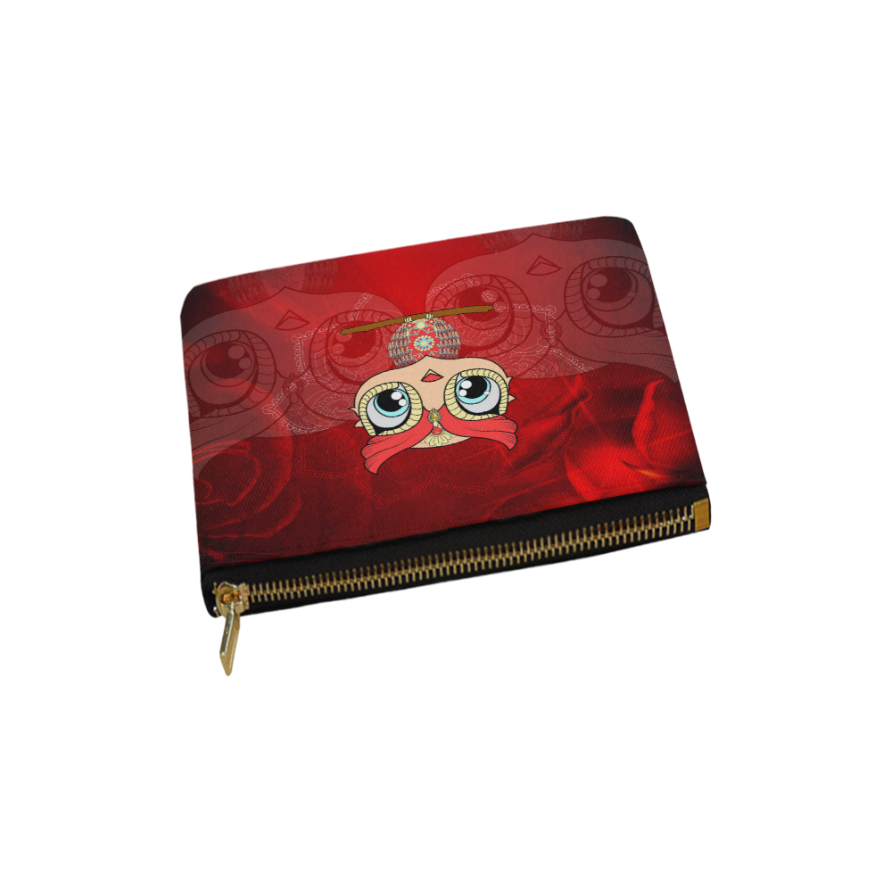 Cute owl, mandala design colorful Carry-All Pouch 6''x5''
