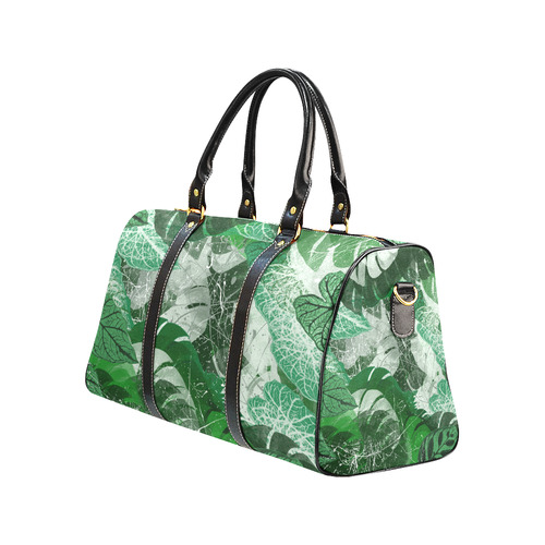 Tropical leaves New Waterproof Travel Bag/Large (Model 1639)
