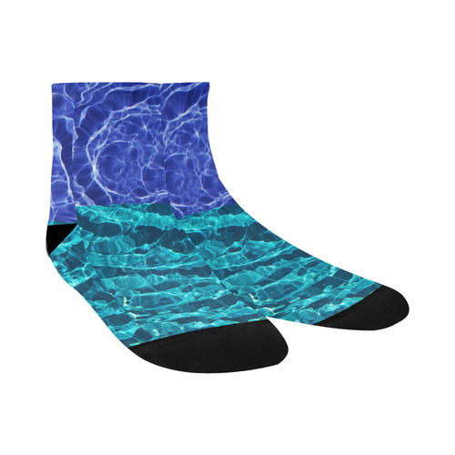 Blue Spiral Quarter Socks