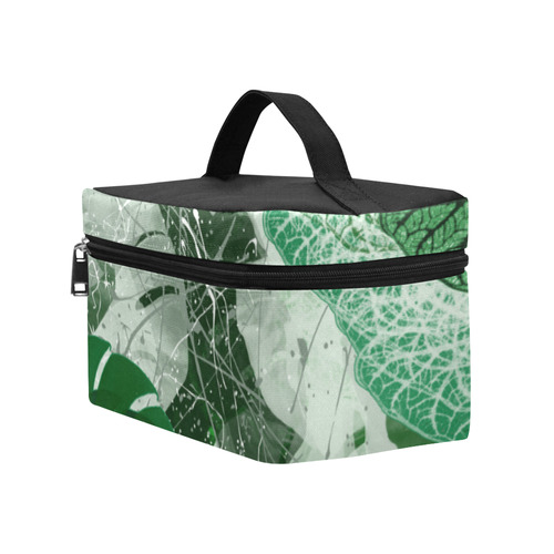 Tropical leaves Cosmetic Bag/Large (Model 1658)