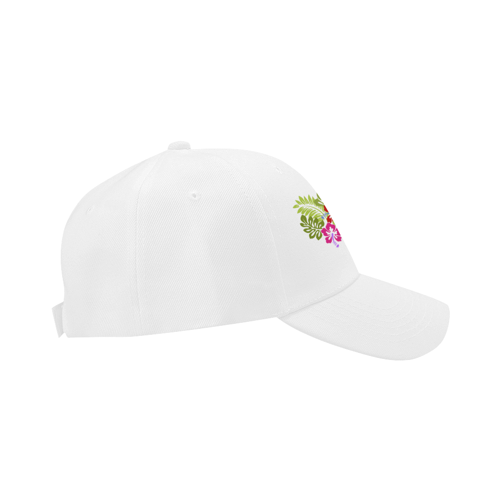 Tropical Aloha Hibiscus Bouquet Dad Cap