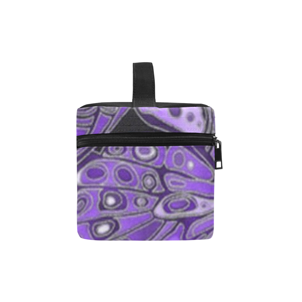 Purple Butterfly Pattern Cosmetic Bag/Large (Model 1658)