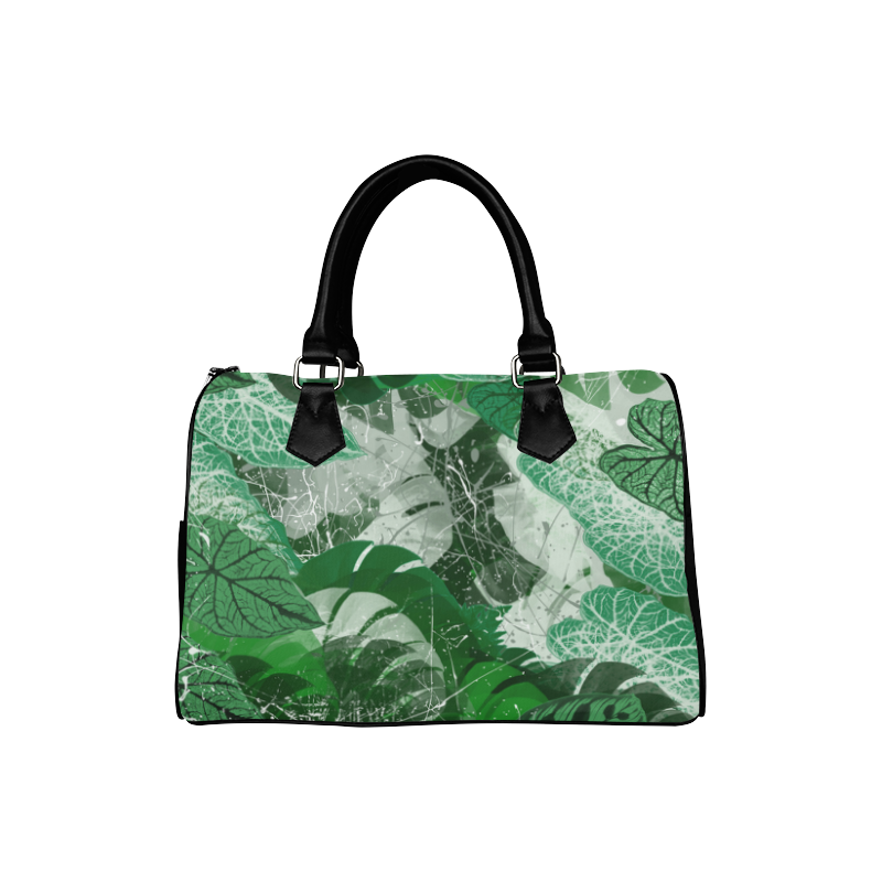 Tropical leaves Boston Handbag (Model 1621)