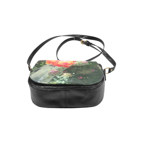 Prickly Pear Cactus Flower Desert Floral Classic Saddle Bag/Small (Model 1648)