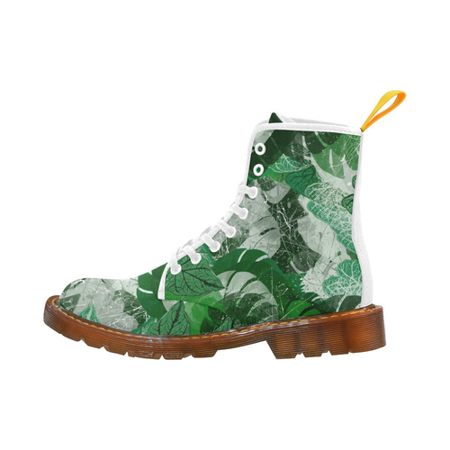 Tropical leaves Martin Boots For Women Model 1203H