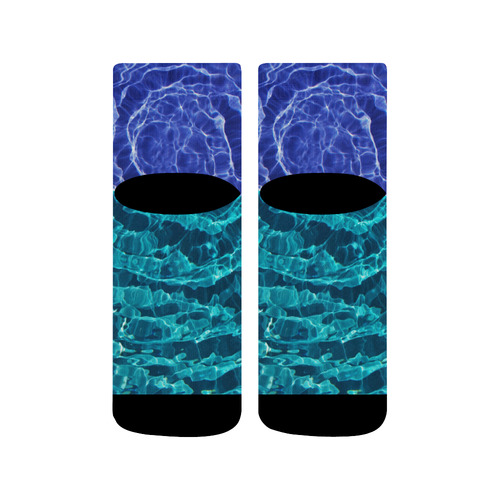 Blue Spiral Quarter Socks