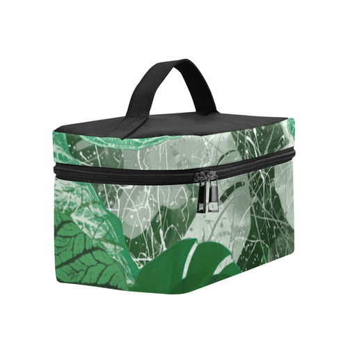 Tropical leaves Cosmetic Bag/Large (Model 1658)