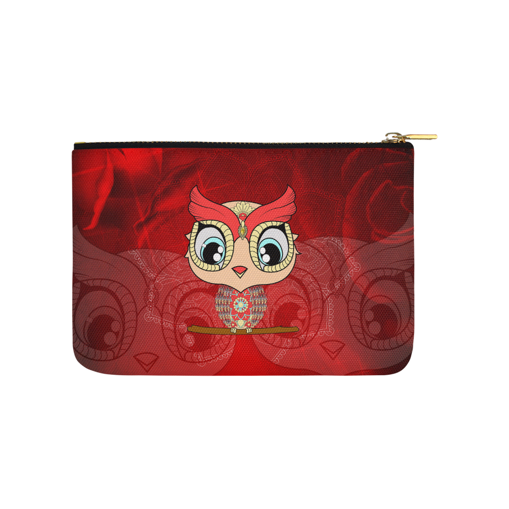 Cute owl, mandala design colorful Carry-All Pouch 9.5''x6''