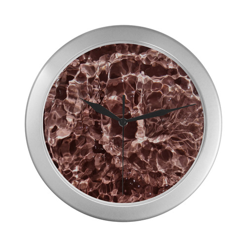 Tight Pink Silver Color Wall Clock