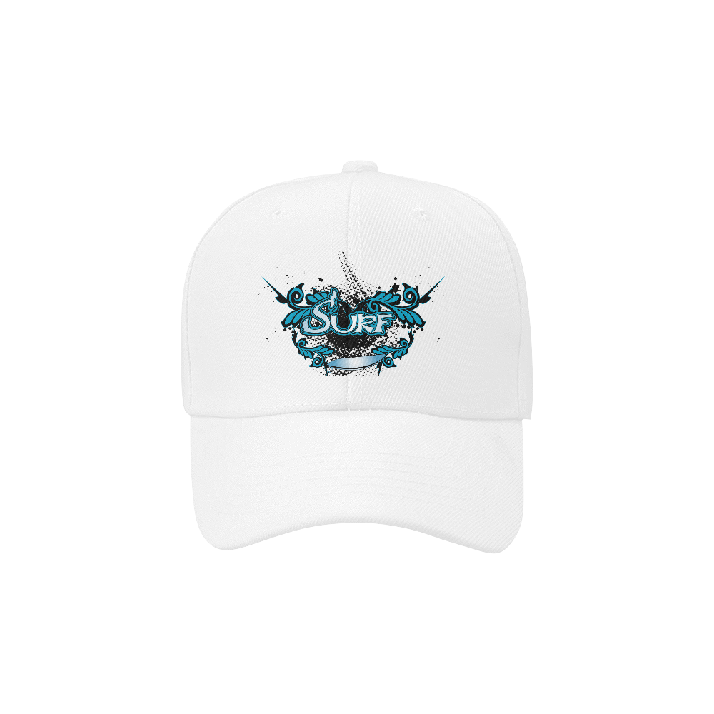 Sport, surf with floral elements, typography Dad Cap
