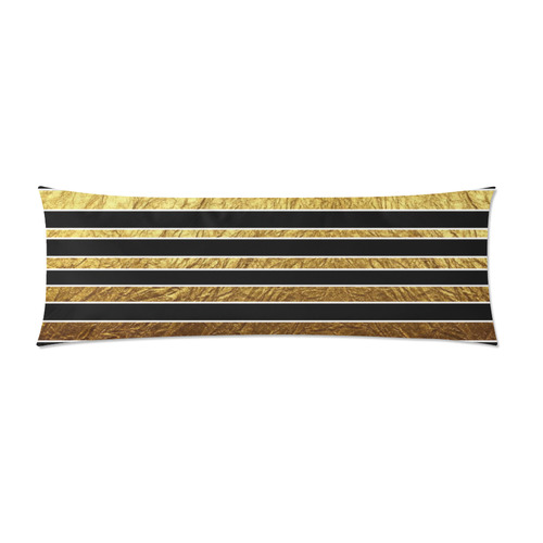 BLACK & GOLD Pillow case Custom Zippered Pillow Case 21"x60"(Two Sides)