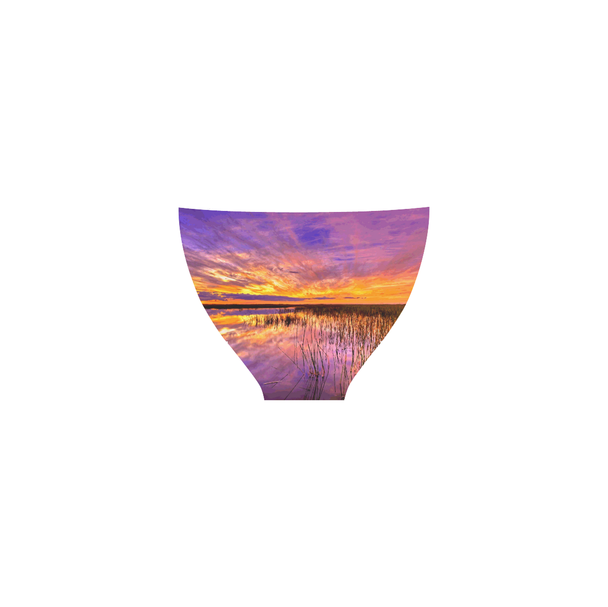 Wilderness Sunset Landscape Custom Bikini Swimsuit (Model S01)