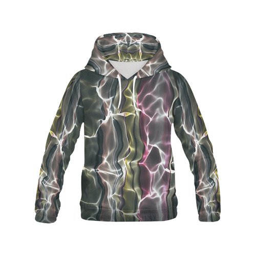 Abstract Glowing Wrinkled Mesh All Over Print Hoodie for Men (USA Size) (Model H13)