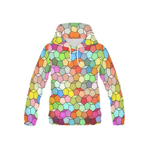 Colorful Polygon Pattern All Over Print Hoodie for Kid (USA Size) (Model H13)