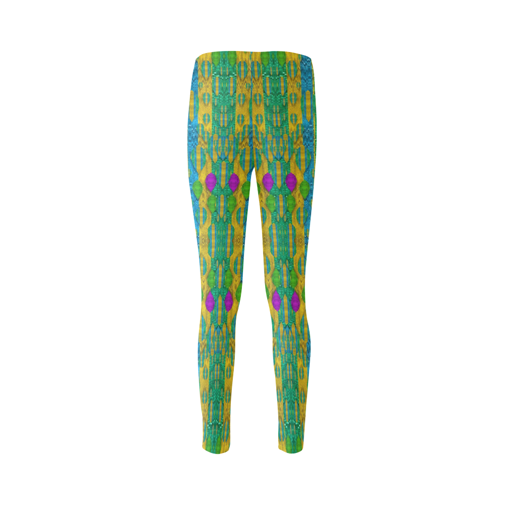 rainbows rain in the golden mangrove forest Cassandra Women's Leggings (Model L01)