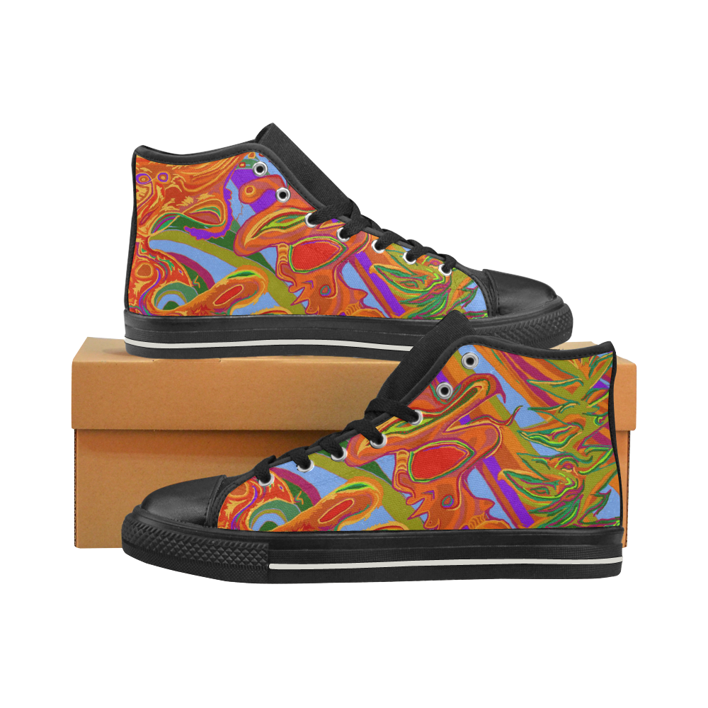 Shamanic High Top Canvas Women's Shoes/Large Size (Model 017)