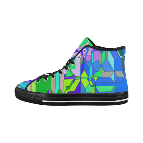 Retro Color Pop Geometric Fun 2 Vancouver H Men's Canvas Shoes (1013-1)