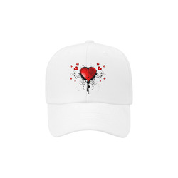 Wonderful hearts and floral elements Dad Cap