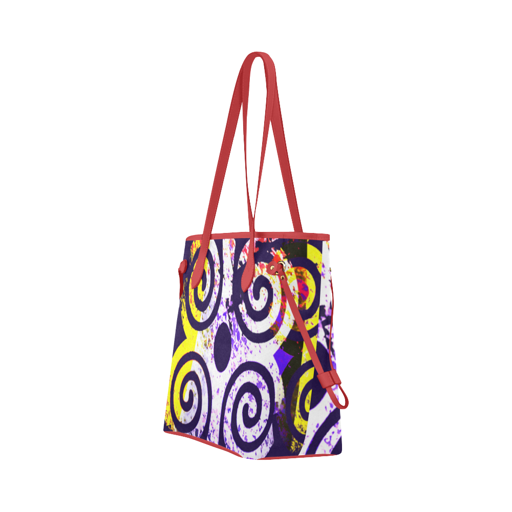 Bold Multicolor Spirals Clover Canvas Tote Bag (Model 1661)