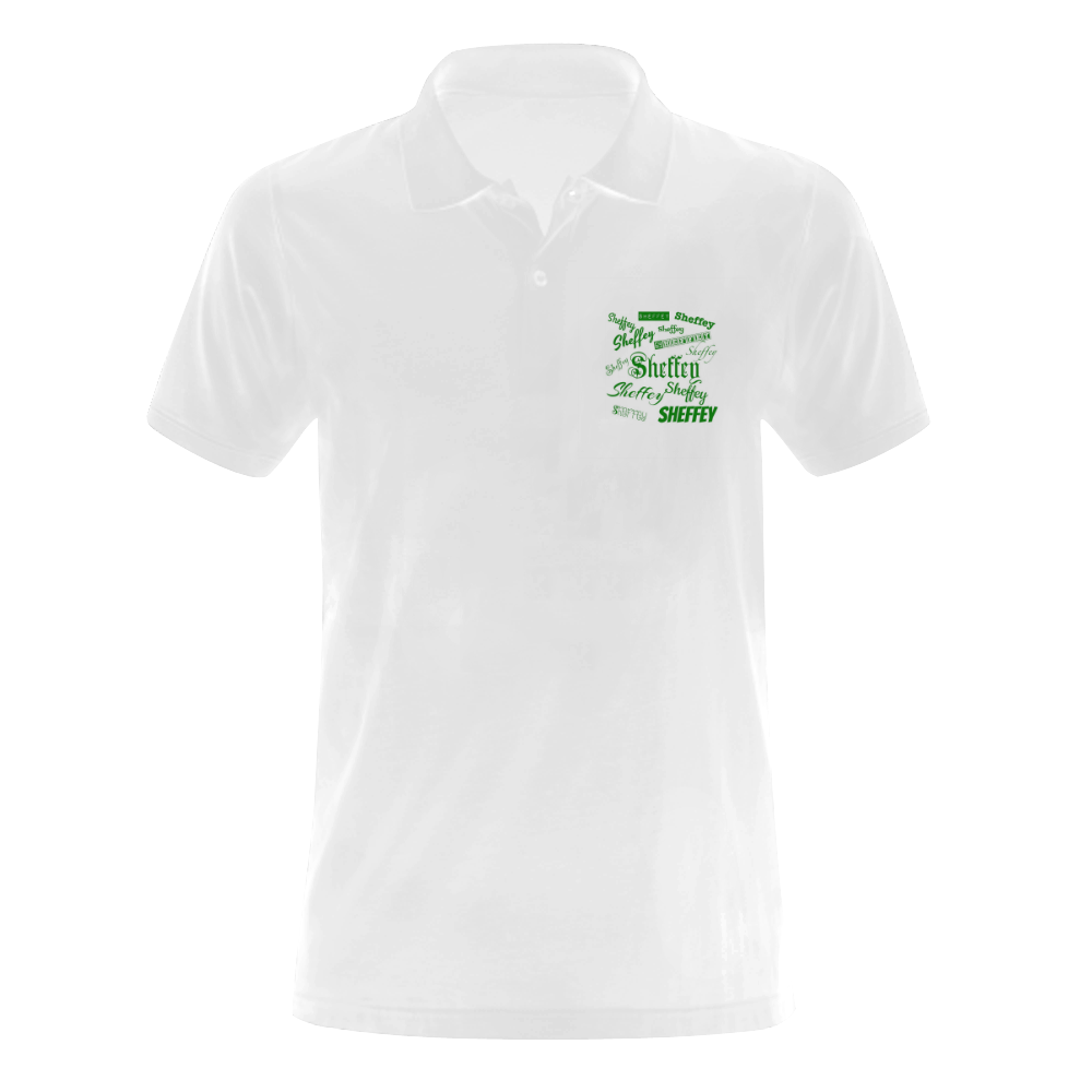 Green Sheffey Fonts Men's Polo Shirt (Model T24)