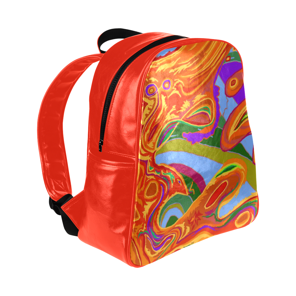 Shamanic Art 2 Backpack Multi-Pockets Backpack (Model 1636)