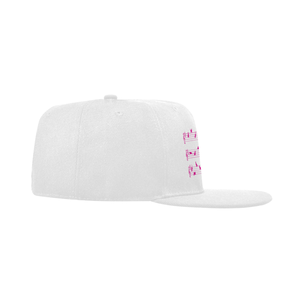 Music Notation Concept Cats Pink Unisex Snapback Hat