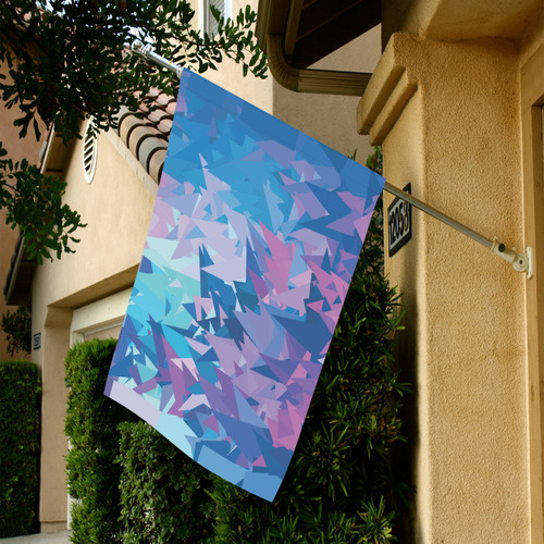 Blue Poly Garden Flag 28''x40'' （Without Flagpole）