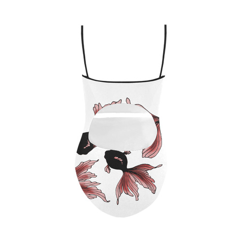 Red Fish SwimSuit Strap Swimsuit ( Model S05)