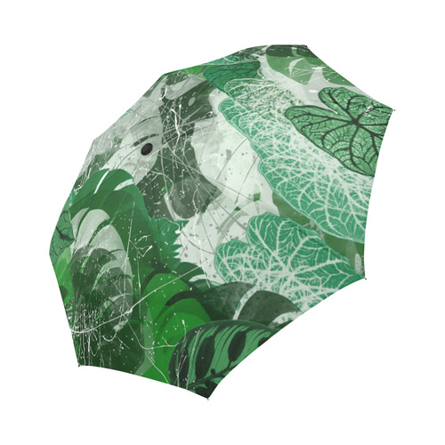 Tropical leaves Auto-Foldable Umbrella (Model U04)