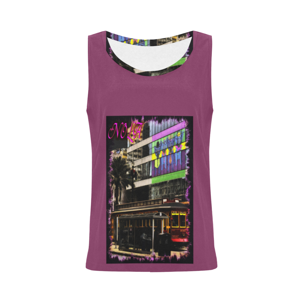 Canal Street All Over Print Tank Top for Women (Model T43)