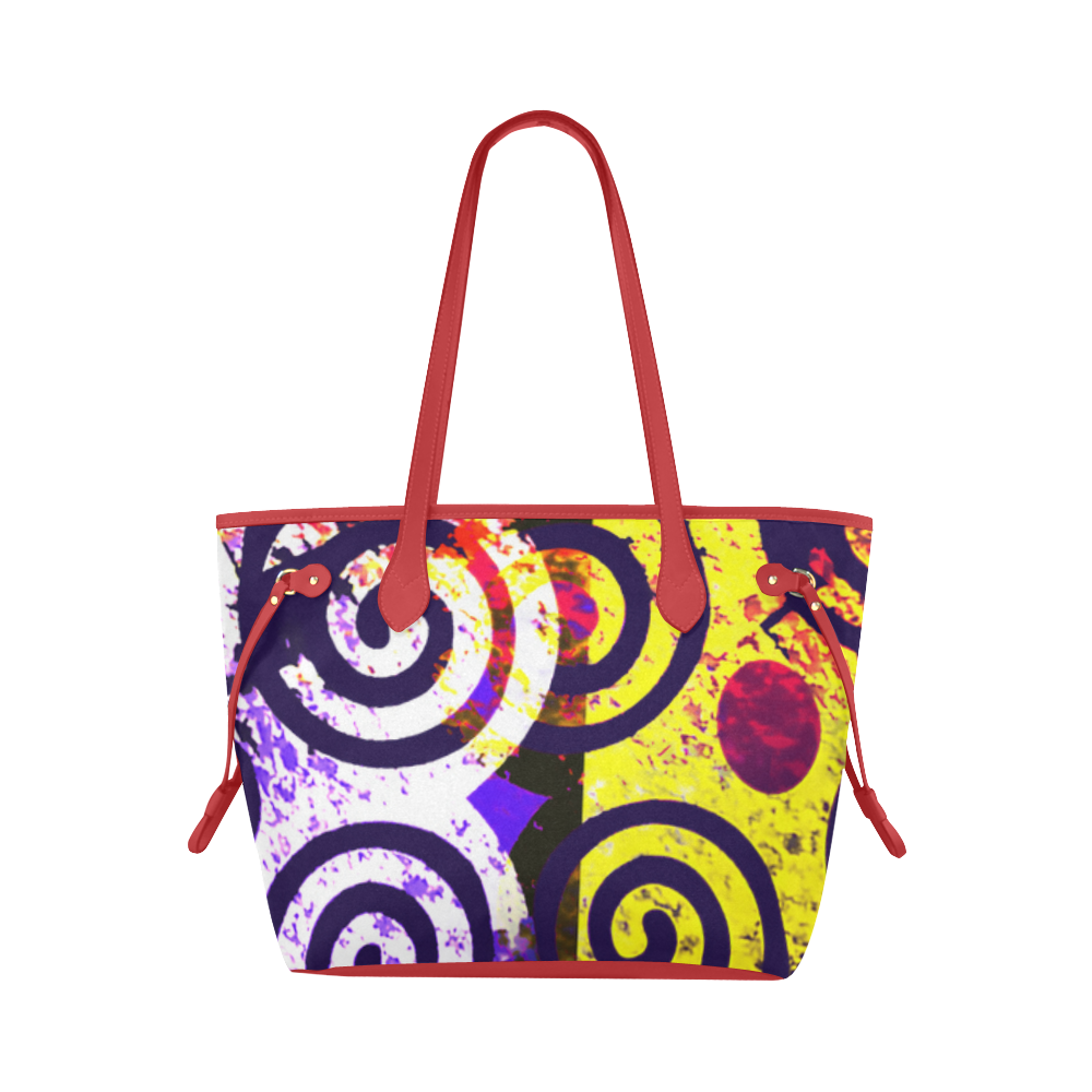 Bold Multicolor Spirals Clover Canvas Tote Bag (Model 1661)