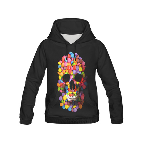 Candy Sugar Skull All Over Print Hoodie for Men (USA Size) (Model H13)