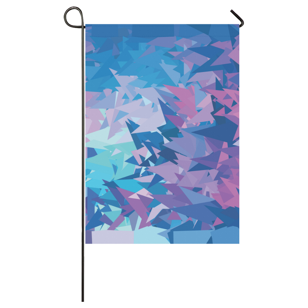Blue Poly Garden Flag 28''x40'' （Without Flagpole）