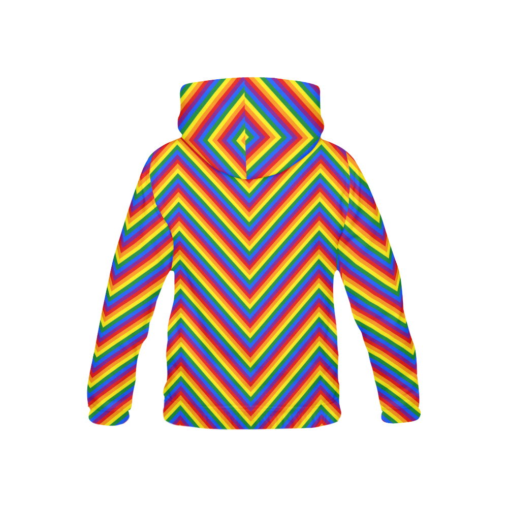 Rainbow Chevron Pattern All Over Print Hoodie for Kid (USA Size) (Model H13)