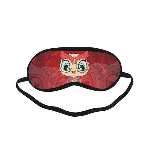 Cute owl, mandala design colorful Sleeping Mask