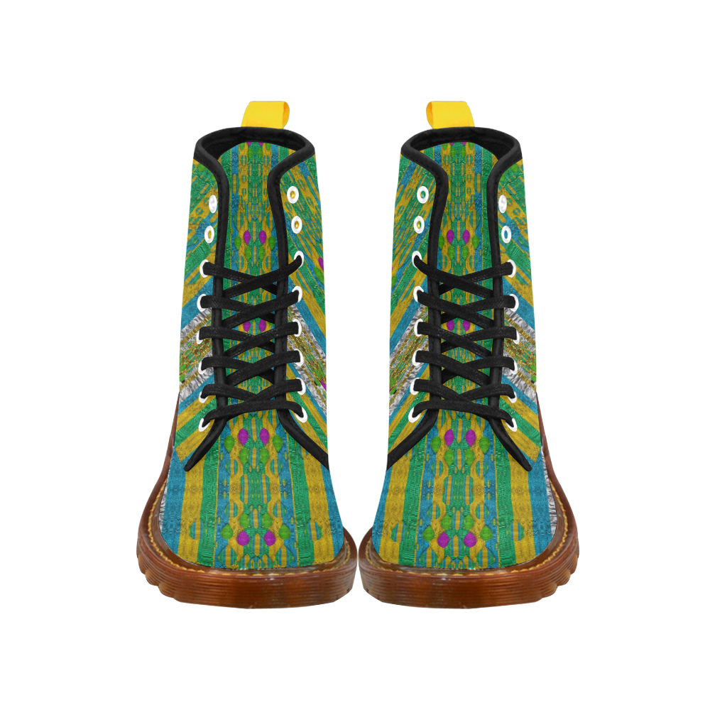 rainbows rain in the golden mangrove forest Martin Boots For Women Model 1203H