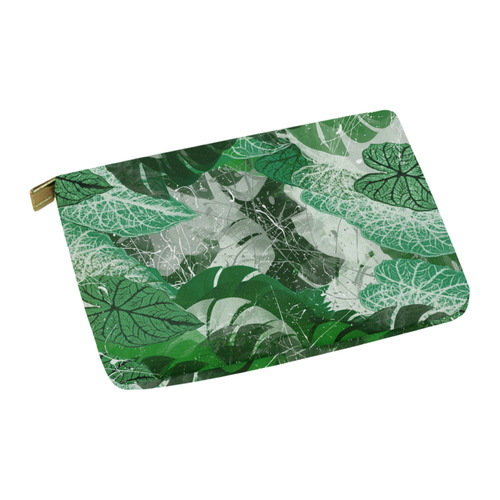 Tropical leaves Carry-All Pouch 12.5''x8.5''