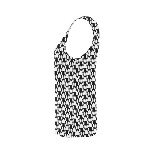Black and white . traces . All Over Print Tank Top for Women (Model T43)