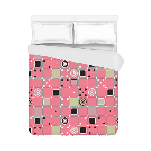 Abstract bright pink pattern Duvet Cover 86"x70" ( All-over-print)