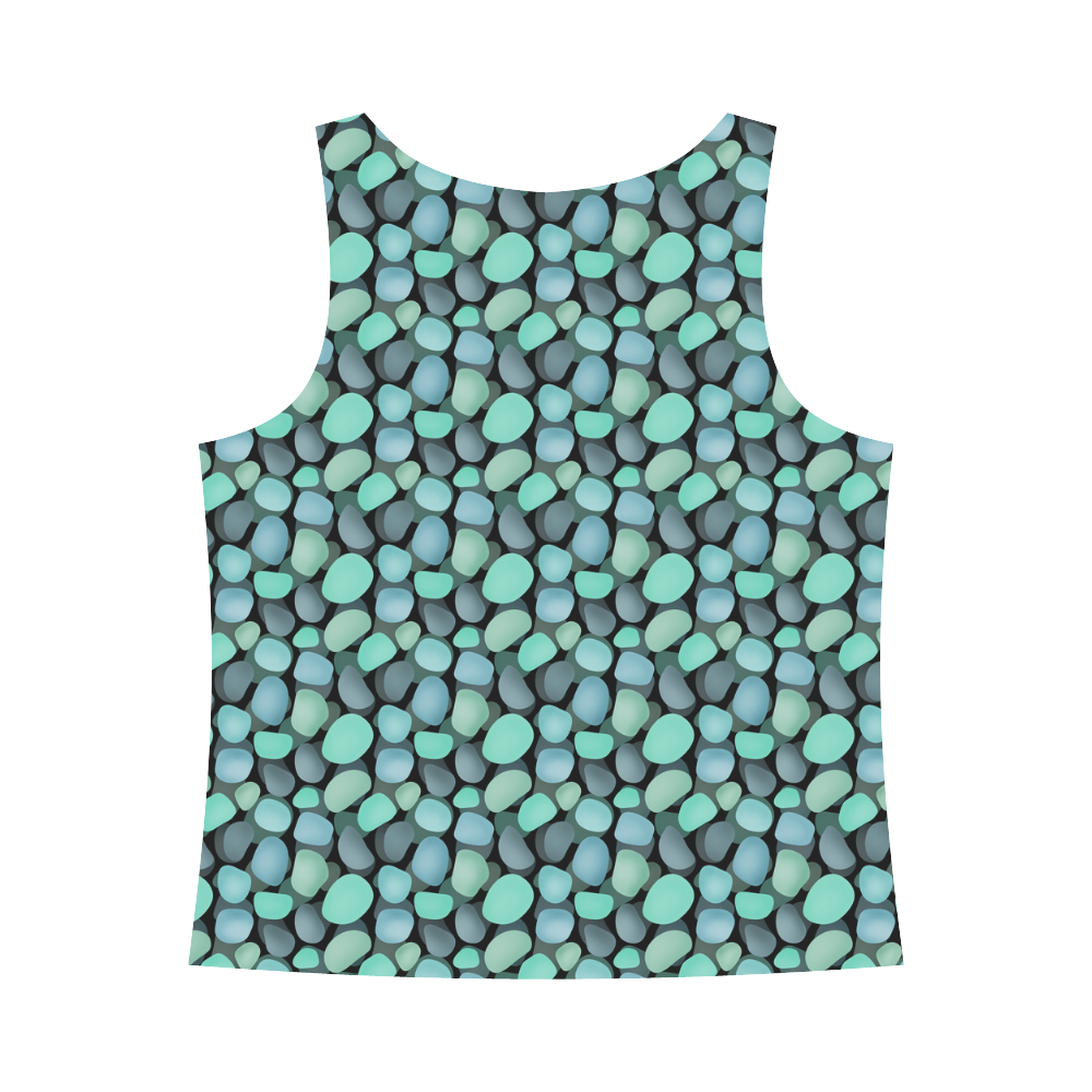 Blue and turquoise stones . All Over Print Tank Top for Women (Model T43)